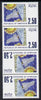 Abkhazia 1998 Space Shuttle perf strip of 4 in tete-beche format unmounted mint