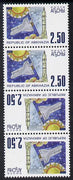 Abkhazia 1998 Space Shuttle perf strip of 4 in tete-beche format unmounted mint