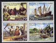 United States 1992 500th Anniversary of Discovery of America se-tenant block of 4 unmounted mint SG 2655a