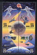 United States 1992 International Space day se-tenant block of 4 unmounted mint SG 2661a
