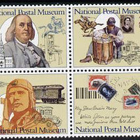 United States 1993 National Postal Museum se-tenant block of 4 unmounted mint SG 2839a