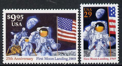 United States 1994 25th Anniversary of Moon Landing $9.95 plus 29c single unmounted mint SG 2921