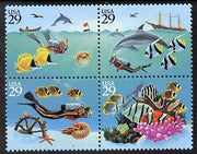 United States 1994 Wonders of the Seas se-tenant block of 4 unmounted mint SG 2944a