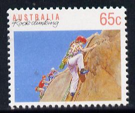 Australia 1989-94 Rock Climbing 65c unmounted mint, from Sports def set of 19, SG 1186