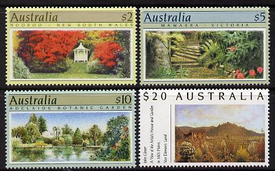 Australia 1989-90 Botanical Gardens perf set of 4 high values unmounted mint SG 1199-1201a