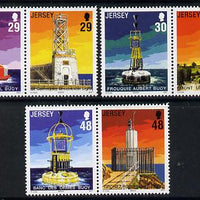 Jersey 2003 Lighthouses - 2nd Issue set if 6 (3 se-tenant pairs) unmounted mint SG 1086-91