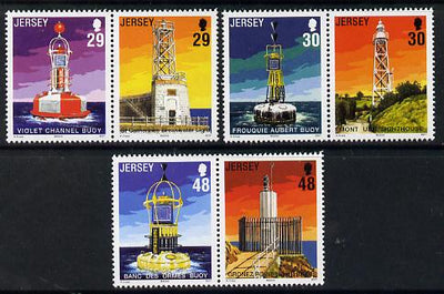 Jersey 2003 Lighthouses - 2nd Issue set if 6 (3 se-tenant pairs) unmounted mint SG 1086-91