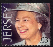 Jersey 2001 75h Birthday Queen Elizabeth II £3 unmounted mint, SG 990