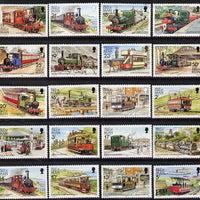 Isle of Man 1988-92 Manx Railways & Tramways complete set of 20 values 1p to £1 unmounted mint SG 365-80
