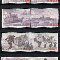 Isle of Man 2004 60th Anniversary of D-Day perf set of 8 (4 se-tenant pairs) unmounted mint SG 1131-38