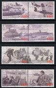 Isle of Man 2004 60th Anniversary of D-Day perf set of 8 (4 se-tenant pairs) unmounted mint SG 1131-38