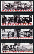 Isle of Man 2005 60th Anniversary of End of World War 2 perf set of 8 (4 se-tenant pairs) unmounted mint SG 1208-15