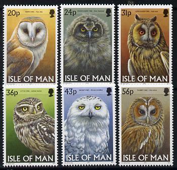 Isle of Man 1997 Owls perf set of 6 unmounted mint SG 734-39