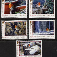 Isle of Man 2004 Robins - Winter's friends perf set of 5 unmounted mint SG 1185-89