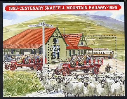 Isle of Man 1995 Centenary of Snaefell Mountain Railway m/sheet cto used, SG MS 638