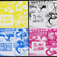 Somalia 2006 Disney - Fire Service souvenir sheet - the set of 4 imperf progressive proofs comprising the 4 individual colours unmounted mint