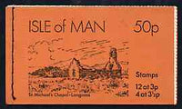 Isle of Man 1974 St Michael's Chapel 50p Booklet (yellow cover) complete and pristine, SG SB7
