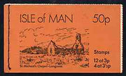 Isle of Man 1974 St Michael's Chapel 50p Booklet (yellow cover) complete and pristine, SG SB7