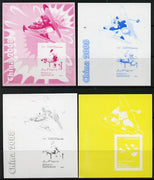 Somalia 2006 Beijing Olympics (China 2008) #03 - Donald Duck Sports - Table Tennis & Skiing souvenir sheet - the set of 4 imperf progressive proofs comprising the 4 individual colours unmounted mint