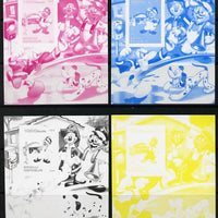 Somalia 2006 Disney - Donald gets Hosed souvenir sheet - the set of 4 imperf progressive proofs comprising the 4 individual colours unmounted mint