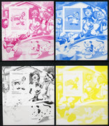 Somalia 2006 Disney - Donald gets Hosed souvenir sheet - the set of 4 imperf progressive proofs comprising the 4 individual colours unmounted mint