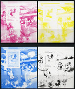 Somalia 2006 Disney - Mickey at Airport Check-in souvenir sheet - the set of 4 imperf progressive proofs comprising the 4 individual colours unmounted mint