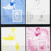 Benin 2006 Snow White & the Seven Dwarfs #05 souvenir sheet - the set of 4 imperf progressive proofs comprising the 4 individual colours unmounted mint