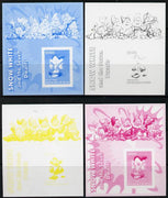 Benin 2006 Snow White & the Seven Dwarfs #04 souvenir sheet - the set of 4 imperf progressive proofs comprising the 4 individual colours unmounted mint