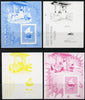 Benin 2006 Snow White & the Seven Dwarfs #08 souvenir sheet - the set of 4 imperf progressive proofs comprising the 4 individual colours unmounted mint