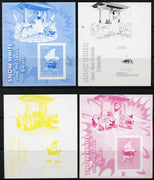 Benin 2006 Snow White & the Seven Dwarfs #08 souvenir sheet - the set of 4 imperf progressive proofs comprising the 4 individual colours unmounted mint