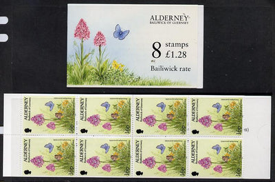 Guernsey - Alderney 1994-95 Flora & Fauna £1.28 booklet complete & fine SG ASB1