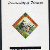 Thomond 1963 Humming Birds 6d (Diamond-shaped) deluxe sheet with 'In Memorium - J F Kennedy' overprint inverted unmounted mint