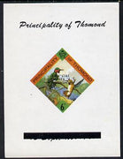 Thomond 1963 Humming Birds 6d (Diamond-shaped) deluxe sheet with 'In Memorium - J F Kennedy' overprint inverted unmounted mint