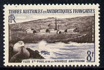 French Southern & Antarctic Territories 1956-60 Kerguelen,Fur Seal 8f unmounted mint SG 9
