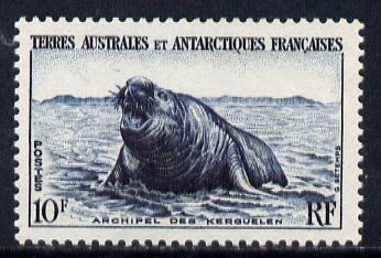 French Southern & Antarctic Territories 1956-60 Elephant Seal 10f unmounted mint SG 10