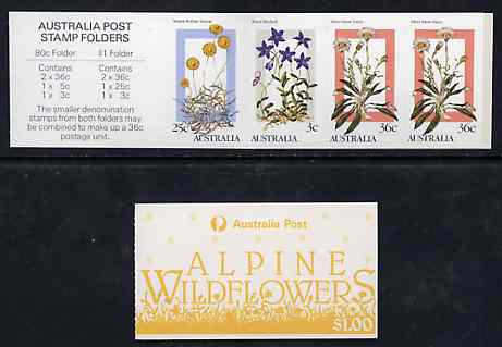 Australia 1986 Alpine Wildflowers $1 booklet complete & pristine, SG SB56