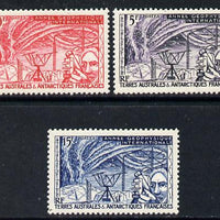 French Southern & Antarctic Territories 1957 Int Geophysical Year set of 3 unmounted mint SG 19-21