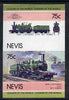Nevis 1985 Locomotives #4 (Leaders of the World) Nord L'outrance 75c se-tenant proof pair as issued but imperforate (as SG 303a) unmounted mint