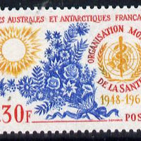 French Southern & Antarctic Territories 1968 20th Anniversary of World Health Organisation 30f unmounted mint SG 49