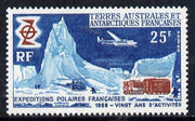 French Southern & Antarctic Territories 1969 French Polar Exploration 25f unmounted mint SG 52