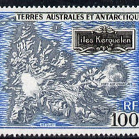 French Southern & Antarctic Territories 1969 Map 100f unmounted mint SG 55