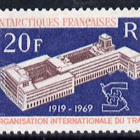 French Southern & Antarctic Territories 1969 International Labour Organisation 20f unmounted mint SG 58