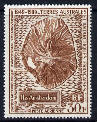 French Southern & Antarctic Territories 1970 Meteorological Station 30f unmounted mint SG 59