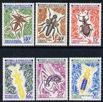 French Southern & Antarctic Territories 1972 Insects set of 6 unmounted mint SG 72-77