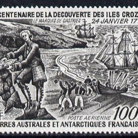 French Southern & Antarctic Territories 1972 Crozet Island & Kerguelen 100f unmounted mint SG 78