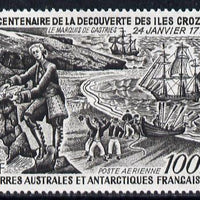 French Southern & Antarctic Territories 1972 Crozet Island & Kerguelen 100f unmounted mint SG 78