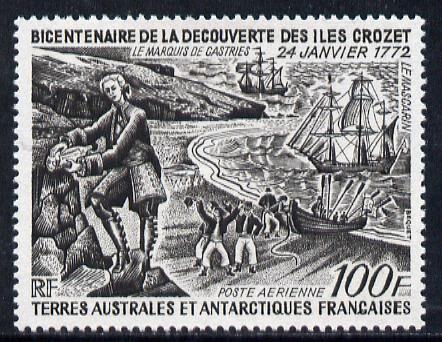 French Southern & Antarctic Territories 1972 Crozet Island & Kerguelen 100f unmounted mint SG 78