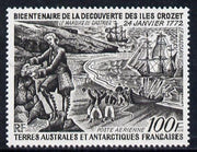 French Southern & Antarctic Territories 1972 Crozet Island & Kerguelen 100f unmounted mint SG 78