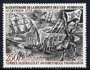 French Southern & Antarctic Territories 1972 Crozet Island & Kerguelen 250f unmounted mint SG 79