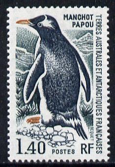 French Southern & Antarctic Territories 1976 Gentoo Penguin 1f40 unmounted mint SG 103